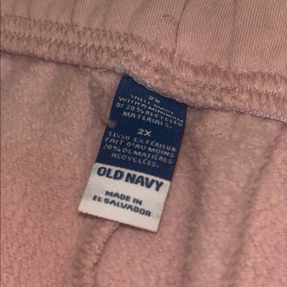 COMFY High Waisted Old Navy Blush Pink Logo Joggers sweat pants - Picture 8 of 8
